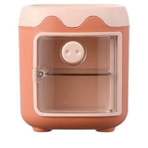 3/$25 Cute Peaches & Cream Pencil Holder Desk Organizer or Make Up Brushes ++